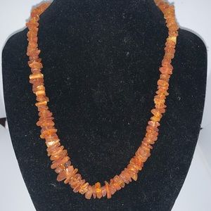 Free shipping! Faux amber necklace